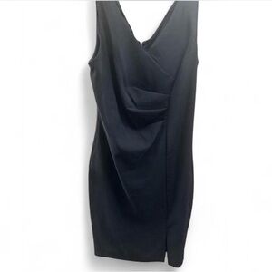 Laundry By Shelli Segal Evening Black Cocktail Midi Dress